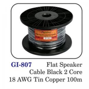 Flat Speaker Cable Black 2core 18 Awg Tin Copper 100m