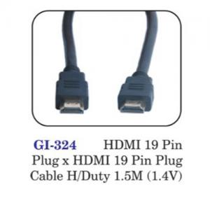 Hdmi 19 Pin Plug X Hdmi 19 Pin Plug Cable H/duty 1.5m (1.4v)