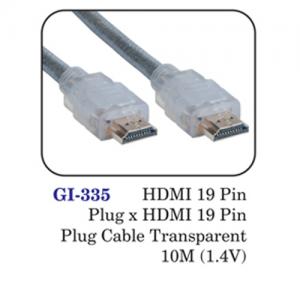 Hdmi 19 Pin Plug X Hdmi 19 Pin Plug Cable Transparent 10m (1.4v)