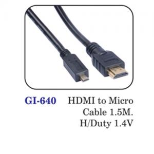 Hdmi To Micro Cable 1.5m H/duty 1.4v