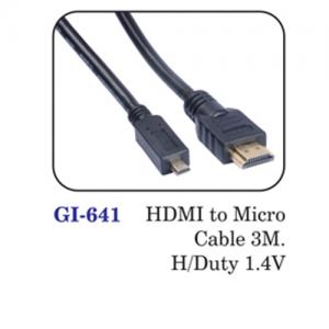 Hdmi To Micro Cable 3m H/duty 1.4v