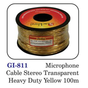 Microphone Cable Stereo Transparent Heavy Duty Yellow 100m