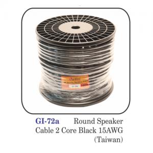 Round Speaker Cable 2core Black 15awg (taiwan)