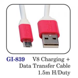V8 Charging + Data Transfer Cable 1.5m H/duty