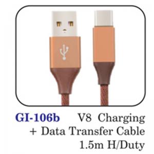 V8 Charging + Data Transfer Cable 1.5m H/duty