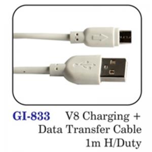 V8 Charging + Data Transfer Cable 1m H/duty