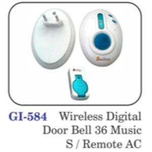 Wireless Digital Door Bell 36 Music S / Remote Ac