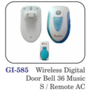 Wireless Digital Door Bell 36 Music S / Remote Ac