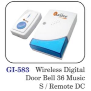 Wireless Digital Door Bell 36 Music S / Remote Dc
