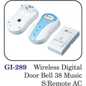 Wireless Digital Door Bell 38 Music S / Remote Ac