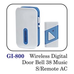 Wireless Digital Door Bell 38 Music S / Remote Ac